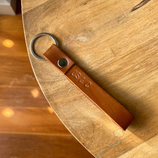 Brown Leather Keyring
